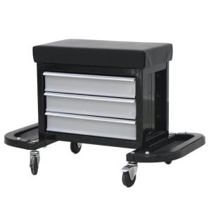 Wholesale tool chest: Mechanics Creeper Roller Seat Tool Box Chest Cabinet Storage Box with 3 Drawers
