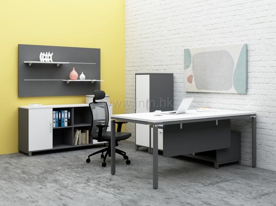 Easy Executive Desk Set With Storage Cabinet And Wardrobe Id