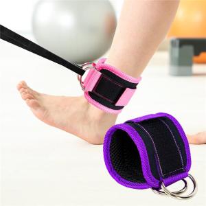 Wholesale slimming machine: Custom Workout Ankle Straps for Cable Machines Double D-ring