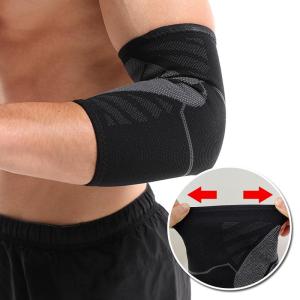 Wholesale knitting sleeves: Custom Knitted Elbow Sleeve Recovery Compression Support for Weightlifting