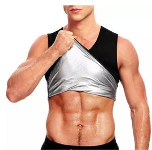 Wholesale nano polymer: Nano Silver Coating Men Weight Loss Sauna Sweat Sport Slimming Tank Top