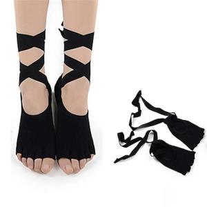 Wholesale toes socks: New Cotton Yoga Socks Five-finger Open Toe Backless Dance Socks