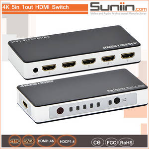 Wholesale 3 port hdmi switch: 4K HDMI Switch 5x1