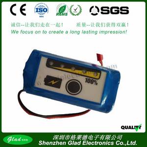 Wholesale rechargeable 18650: 4s1p Samgsung 18650 14.8V 2600mAh Li-ion Battery Pack for Solar Light with LED Plate Display