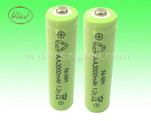 Wholesale rechargeable aa battery: 600~2500mAh AA Ni-mh Rechargeable Battery 1.2V