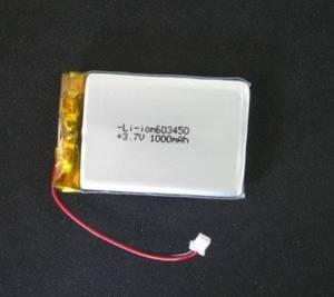 Wholesale china li ion battery: High Quality 603450 3.7V 1000mAh Lithium Polymer GPS Battery