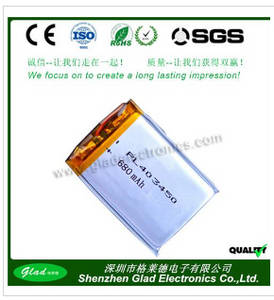 Wholesale ultra low self discharge: 402030 403450 502030 250mAh 602030 300mAh 3.7V Li-ion Polymer Battery for Audio Player
