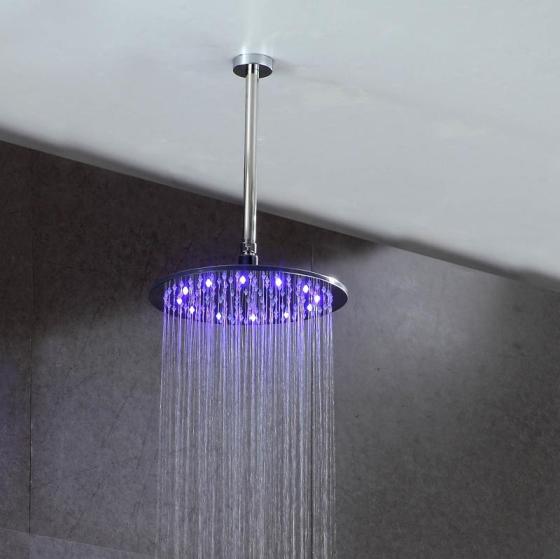 Sell LED round shower head with showr arm 304 stainless steel