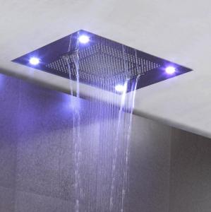 Wholesale head light: Multi Function  Shower Set Large Size Shower Head Colorful LED Lighting Bathroom Shower System