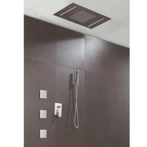 Wholesale Shower Sets: Three Function LED Shower Set with Rain Shower Head Bathroom Sanitary Ware with Body Jet