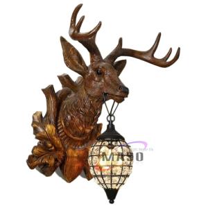 Wholesale outdoor decoration: Resin Animal Wall Mount Lights for Outdoor Balcony Decor with LED Light Bulb