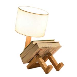 Wholesale wooden lamp: Modern Natural Wooden Material Designer Table Lamp for Bedroom