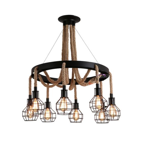 round rope chandelier