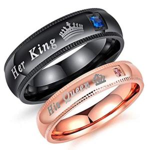 Wholesale packing machinery: Couples Matching Promise Rings for Boyfriend and Girlfriend