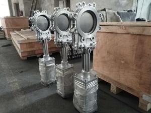 Wholesale valve actuator: Stainless Steel Pnuematic Actuated Lugged Knife Gate Valve