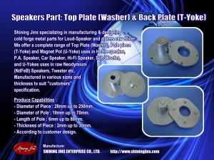 Wholesale steel: Washer and T-Yoke for Alarm Siren Driver Made in Taiwan