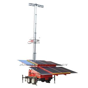 Wholesale wind turbine tower: Trailer Mounted Mobile Solar Light Tower with Telescopic Mast