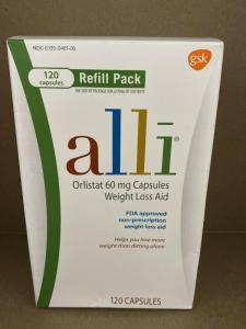 Wholesale pills: Alli Diet Weight Loss Pills Orlistat 60mg 120 Capsules