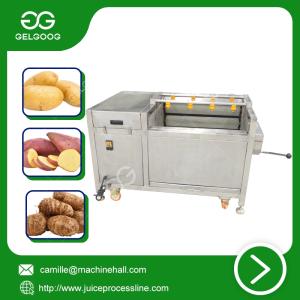 Wholesale half spiral energy saving: Brush Peeling Washing Machine Stainless Steel Fruit Washing Machine