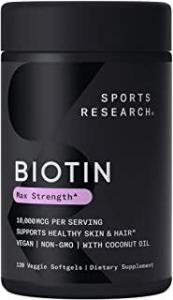 Wholesale research: Sports Research Extra Strength Vegan Biotin (Vitamin B) Supplement with Organic