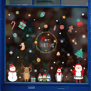 Wholesale clear sticker: Christmas Static Cling Window Sticker Supplier
