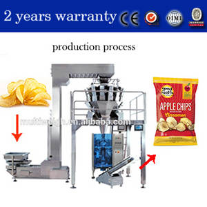 Wholesale peanut candy processing line: Potato Chips Pillow Bag Making Machine(With Multihead Weigher)