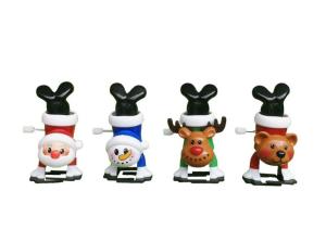 Wholesale wind: Manufacturer Plastic Xmas Toys New Wind Up Walking Santa Toys for Children