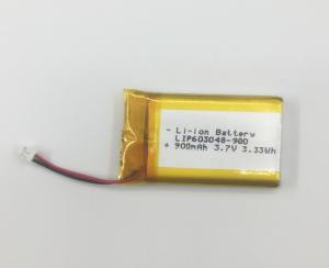 Wholesale rechargeable 3.7v battery: 3.7V Lithium Battery 603048 900mAh Rechargeable Battery