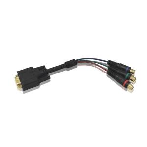 Wholesale video cable: VGA HD15 To Component RCA Breakout Cable Adapter Male To Female Computer Video Connectors Display Sc