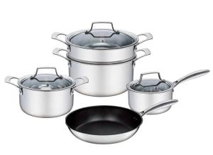 Wholesale tris: RW12271-10 10PCS  3 Tri-ply Stainless Steel Pot Cookware Set