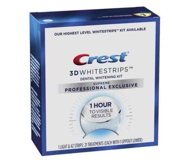 Crest 3D Whitestrips Supreme Professional Exclusive Kit with LED LIGHT ...