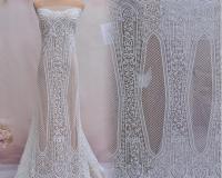Ivory Lace Wedding Dress Fabric Tulle Lace Beaded Lace Fabric