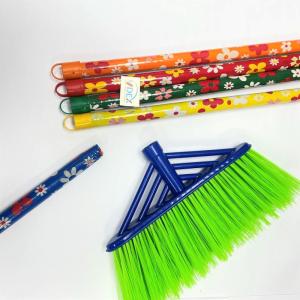 Wholesale coated: Flower Color PVC Household Item Coated Broom Handle and PVC Shrink Film for Wooden MOP Stick