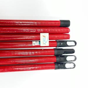 Wholesale plastic broom: VDEX Viet Nam High Quality 120cm Length Red Stripe Wooden Broom Handle Plastic MOP Stick Brush with
