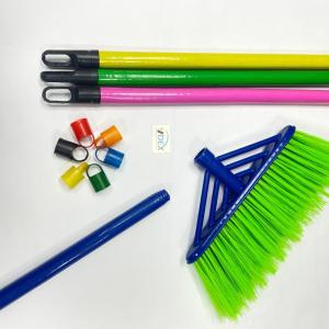 Wholesale coatings: Colorful Stripe PVC Coated Wooden Broom MOP Brush Dustpan Handles Sticks with Italian, Mexican, Gree
