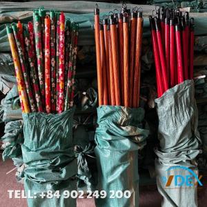 Wholesale handle bags: VDEX Factory Directly Wholesale Colorful Cable Wood Broom Stick Wooden Pole Made in Viet Nam