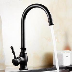 Wholesale brass basin tap: Antique Bronze Black Brass Kitchen Basin Sink Tap TB0165