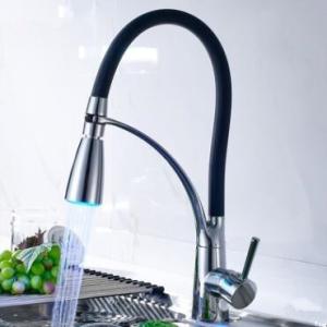 Wholesale spring: Brass Pull Out LED SPRING Kitchen Mixer Sink Tap TB243P
