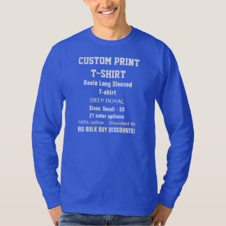 Custom T Shirt for Men Long Sleeve