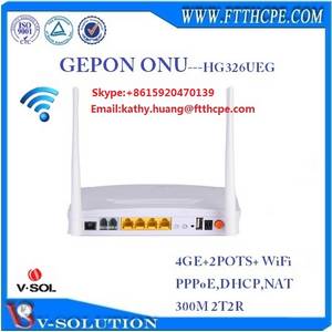 Wholesale voice gateway: Similar HUAWEI HG8245 4GE+2POTS+WiFi HG326UEG FTTH GEPON ONU Router
