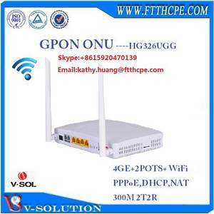 Wholesale fiber optic adaptor: 4GE+2FXS+WiFi 300M 2T2R GPON ONU Similar Huawei HG8245H