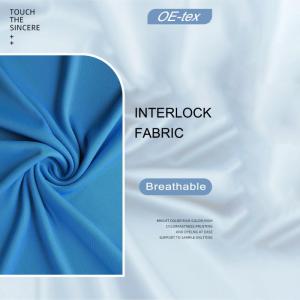 Wholesale 100 polyester lining fabric: 100% Polyester Interlock Fabric for Lining or Bonding