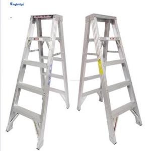 Wholesale aluminum step: Household Compact A Shape Portable Flexible Aluminum Folding Double Side Light Step Ladder