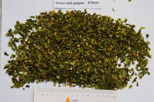 Wholesale china carrot: Dried Green Bell Pepper/Dehydrated Green Bell Pepper 6*6mm