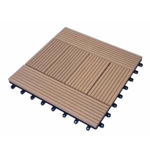 Wholesale brown fiber: Cheap Price Chocolate and Reddish Brown Hollow Decking 300 X 300 Wood Fiber+HDPE Engineered Flooring