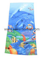Customized Printed Cotton Shark Beach Towel