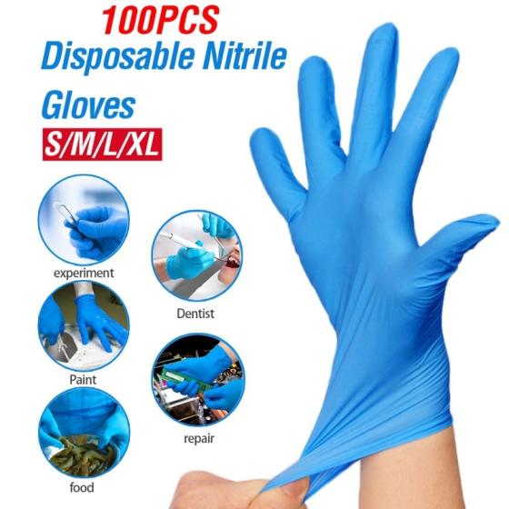 Sell Best selling Wholesale Blue Medical Powder Free Nitrile Disposable Gloves 