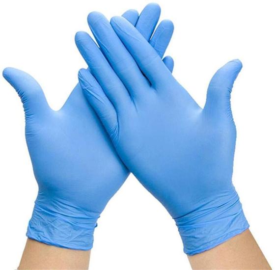 Sell Disposable Blue Nitrile Gloves / Disposable Long Nitrile Exam White Glove 
