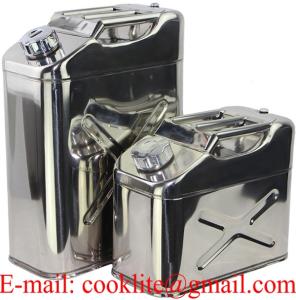 Wholesale siphonic: Stainless Steel Jerry Can Utility Jug Portable Fuel Water Carrier 10/20 Litre with Fill Nozzle/Cap
