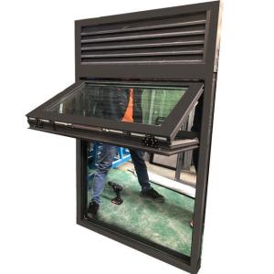 Wholesale pvc window: Tinted Glass Aluminium Profile Accordion Folding Window with Shutter